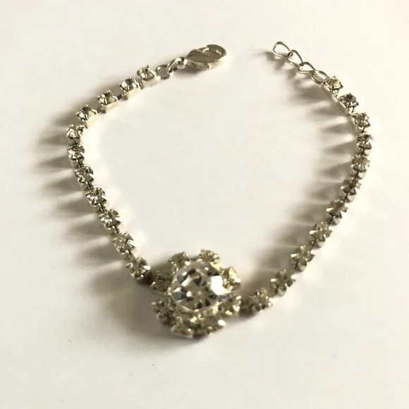 Vintage Silver Tone Cocktail Bracelet - Picture 4 of 14